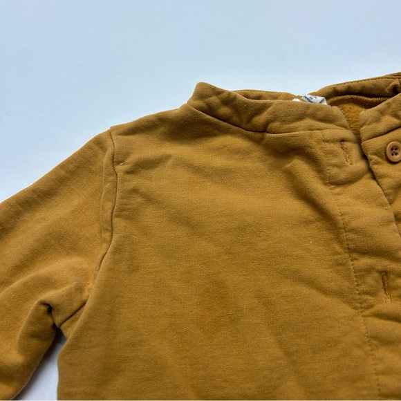 Grey Label Thick Mustard Button-Up Sweatshirt Jacket - Picture 4 of 6